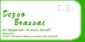 dezso brassai business card